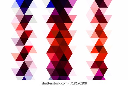 Dark Pink, Blue vector shining triangular pattern. Colorful abstract illustration with gradient. The textured pattern can be used for background.