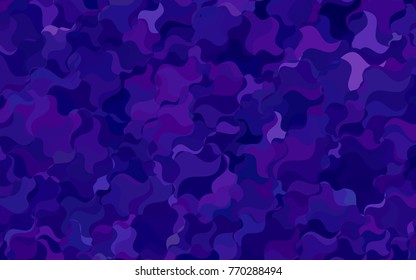 Dark Pink, Blue vector shining cranked pattern. Creative illustration in halftone arched style with gradient. The completely new template can be used for your brand book.