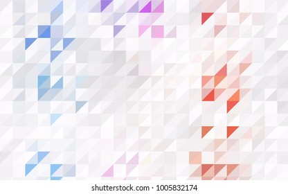 Dark Pink, Blue vector of small triangles on white background. Illustration of abstract texture of triangles. Pattern design for banner, poster, cover.