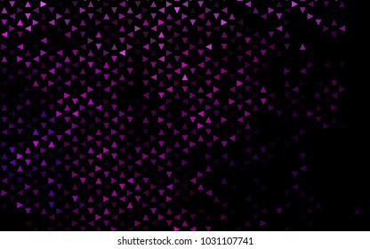 Dark Pink, Blue vector of small triangles on white background. Illustration of abstract texture of triangles. Pattern design for banner, poster, cover.