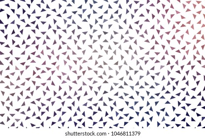 Dark Pink, Blue vector of small triangles on white background. Illustration of abstract texture of triangles. Pattern design for banner, poster, cover.