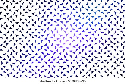 Dark Pink, Blue vector of small triangles on white background. Illustration of abstract texture of triangles. Pattern design for banner, poster, cover.