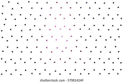 Dark Pink Blue vector of small triangles on white background. Illustration of abstract texture of triangles. Pattern design for banner, poster, cover.