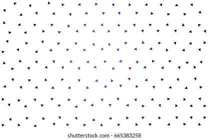 Dark Pink, Blue vector of small triangles on white background. Illustration of abstract texture of triangles. Pattern design for banner, poster, cover.