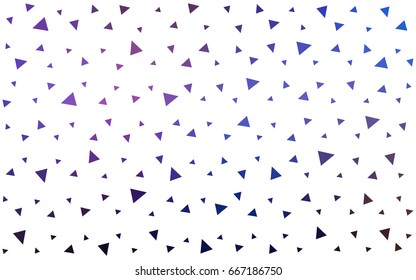 Dark Pink, Blue vector of small triangles on white background. Illustration of abstract texture of triangles. Pattern design for banner, poster, cover.