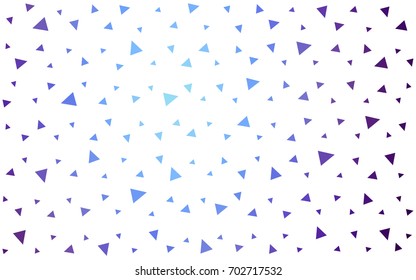 Dark Pink, Blue vector of small triangles on white background. Illustration of abstract texture of triangles. Pattern design for banner, poster, cover.