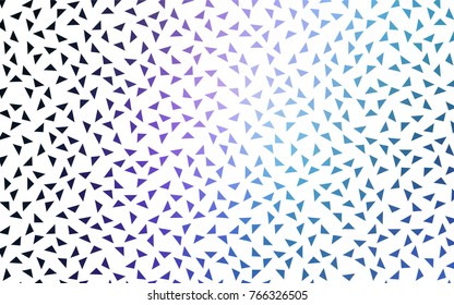 Dark Pink, Blue vector of small triangles on white background. Illustration of abstract texture of triangles. Pattern design for banner, poster, cover.