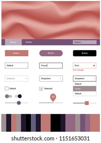 Dark Pink, Blue vector style guide with bent lines. Shining curly illustration in marble style with gradient. Beautiful layout for websites, landing pages.