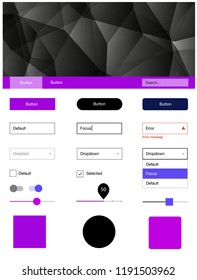 Dark Pink, Blue vector style guide with triangles. Colorful Style guide with triangles on abstract background. This template you can use for websites.