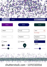Dark Pink, Blue vector style guide with circles. Modern Style guide with colorful gradient circles in its header. This sample is for your website.
