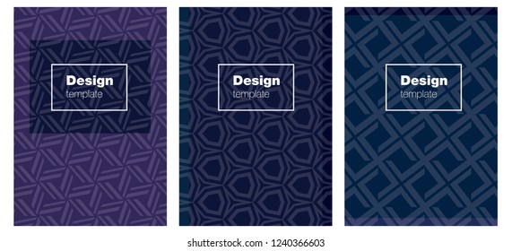 Dark Pink, Blue vector style guide for notepads. Beautiful colorful sample in abstract style. Completely new template books.