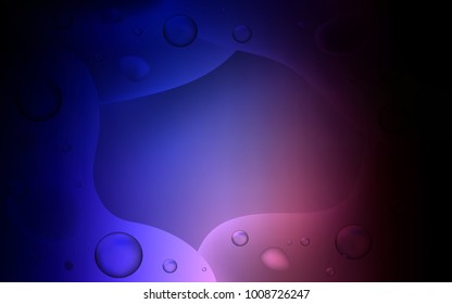 Dark Pink, Blue vector template with bubble shapes. A sample with blurred bubble shapes. Pattern for your business design.