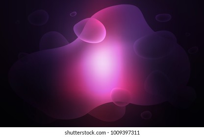 Dark Pink, Blue vector template with bubble shapes. Glitter abstract illustration with wry lines. Memphis style for your business design.