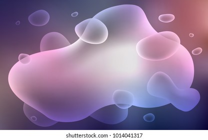 Dark Pink, Blue vector template with liquid shapes. Creative illustration in halftone memphis style with gradient. Memphis design for your web site.