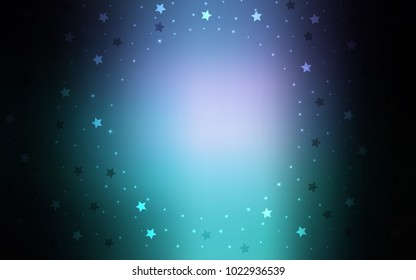 Dark Pink, Blue vector template with sky stars. Blurred decorative design in simple style with stars. The pattern can be used for websites.