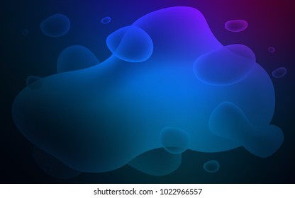 Dark Pink, Blue vector template with lava shapes. Shining crooked illustration in memphis style. Memphis style for your business design.