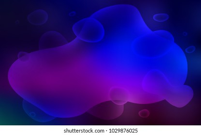 Dark Pink, Blue vector template with liquid shapes. Colorful abstract illustration with gradient lines. A new texture for your  ad, booklets, leaflets.