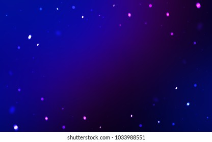 Dark Pink, Blue vector template with ice snowflakes. Shining colored illustration with snow in christmas style. The pattern can be used for new year leaflets.