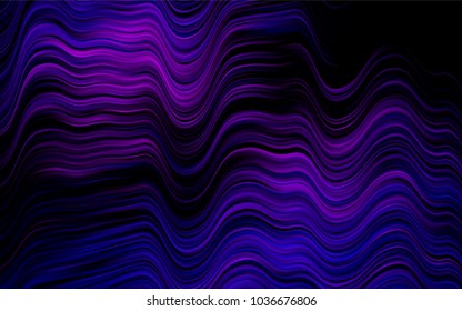 Dark Pink, Blue vector template with bent ribbons. Colorful abstract illustration with gradient lines. Textured wave pattern for backgrounds.