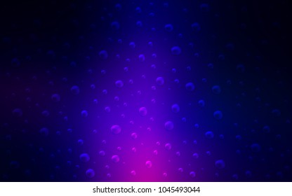 Dark Pink, Blue vector template with circles. Abstract illustration with colored bubbles in nature style. Pattern can be used as texture of water, rain drops.