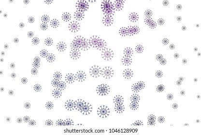 Dark Pink, Blue vector template with ice snowflakes. Blurred decorative design in xmas style with snow. The pattern can be used for new year leaflets.