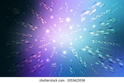 Dark Pink, Blue vector template with carnival confetti. Blurred decorative design in anniversary style with confetti. The pattern can be used for carnival, festival leaflets.