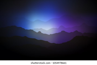 Dark Pink, Blue vector template with bubble shapes. A vague circumflex abstract illustration with gradient. Mountain design for your web site.