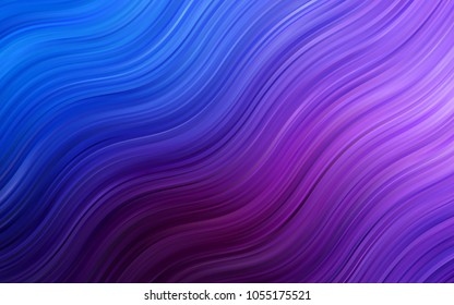 Dark Pink, Blue vector template with liquid shapes. Glitter abstract illustration with wry lines. Brand-new design for your ads, poster, banner.