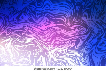 Dark Pink, Blue vector template with liquid shapes. Creative illustration in halftone marble style with gradient. Textured wave pattern for backgrounds.