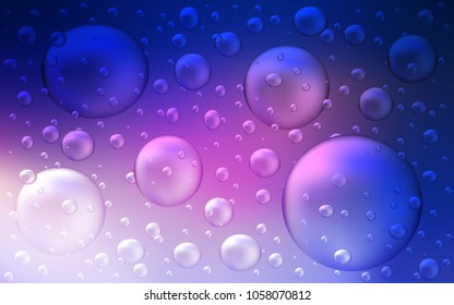 Dark Pink, Blue vector template with circles. Blurred decorative design in abstract style with bubbles. The pattern can be used for aqua ad, booklets.