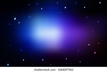 Dark Pink, Blue vector template with ice snowflakes. Shining colored illustration with snow in christmas style. The pattern can be used for new year leaflets.