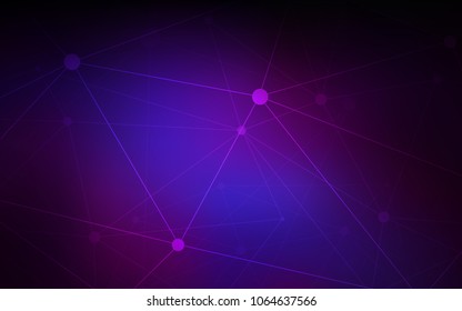 Dark Pink, Blue vector template with circles, triangles. Modern abstract colorful illustration with spheres and lines. Beautiful design for your business advert.