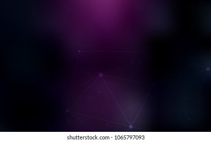 Dark Pink, Blue vector template with circles, triangles. Design with connection of dots and lines on colorful background. New design for ad, poster, banner of your website.