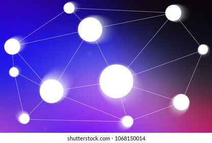 Dark Pink, Blue vector template with circles, triangles. Decorative design in abstract style with triangle structure. New design for ad, poster, banner of your website.
