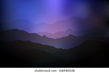 Dark Pink, Blue vector template with bubble shapes. A vague circumflex abstract illustration with gradient. Mountain design for your web site.