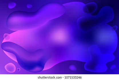 Dark Pink, Blue vector template with bubble shapes. Blurred geometric sample with gradient bubbles.  A completely new memphis design for your business.