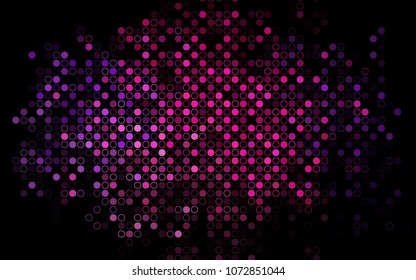 Dark Pink, Blue vector  template with circles. Illustration with set of shining colorful abstract circles. Pattern can be used as texture of water, rain drops.