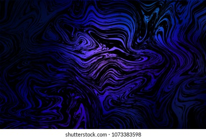 Dark Pink, Blue vector template with liquid shapes. Modern gradient abstract illustration with bandy lines. A new texture for your  ad, booklets, leaflets.
