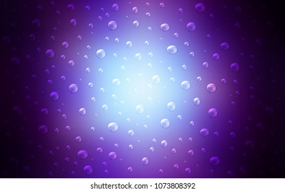 Dark Pink, Blue vector template with circles. Glitter abstract illustration with blurred drops of rain. New design for ad, poster, banner of your website.