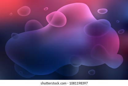 Dark Pink, Blue vector template with lava shapes. Glitter abstract illustration with wry lines. The template for cell phone backgrounds.