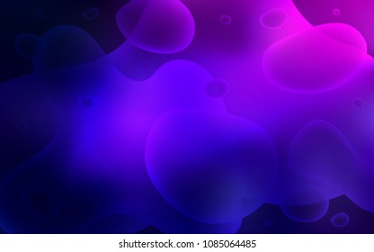 Dark Pink, Blue vector template with lines, ovals. A completely new color illustration in memphis style. Textured wave pattern for backgrounds.