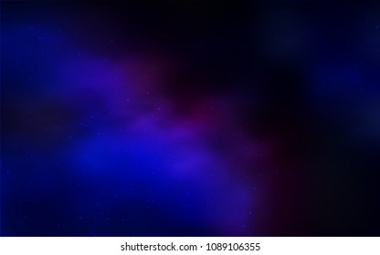 Dark Pink, Blue vector template with space stars. Modern abstract illustration with Big Dipper stars. Smart design for your business advert.