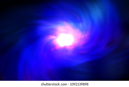 Dark Pink, Blue vector template with space stars. Space stars on blurred abstract background with gradient. Pattern for astrology websites.