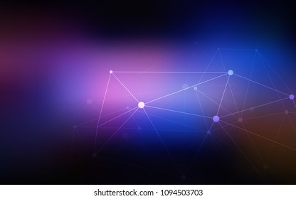Dark Pink, Blue vector template with circles, triangles. Abstract illustration with colorful discs and triangles. Beautiful design for your business advert.