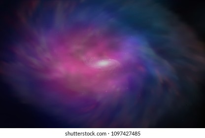 Dark Pink, Blue vector template with space stars. Blurred decorative design in simple style with galaxy stars. Pattern for astronomy websites.