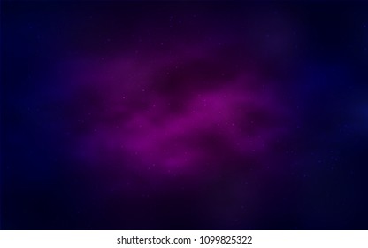Dark Pink, Blue vector template with space stars. Shining colored illustration with bright astronomical stars. Smart design for your business advert.