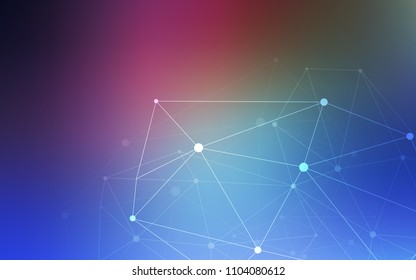 Dark Pink, Blue vector template with circles, triangles. Illustration with set of colorful abstract circles and lines. Beautiful design for your business advert.