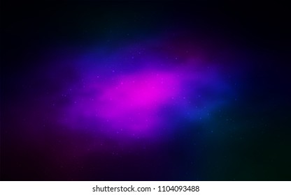 Dark Pink, Blue vector template with space stars. Shining colored illustration with bright astronomical stars. Pattern for astronomy websites.