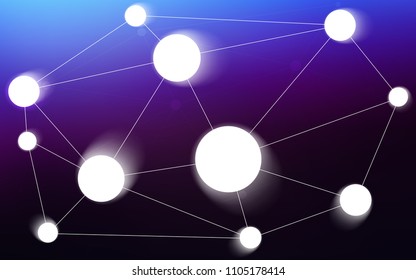 Dark Pink, Blue vector template with circles, triangles. Modern abstract colorful illustration with spheres and lines. Pattern can be used as texture of wallpapers.