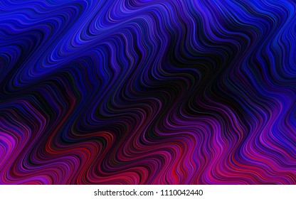Dark Pink, Blue vector template with lines, ovals. Blurred geometric sample with gradient bubbles.  A completely new template for your business design.